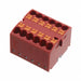 Moss LED power distribution terminal block 12-connection red push-in connector angle view
