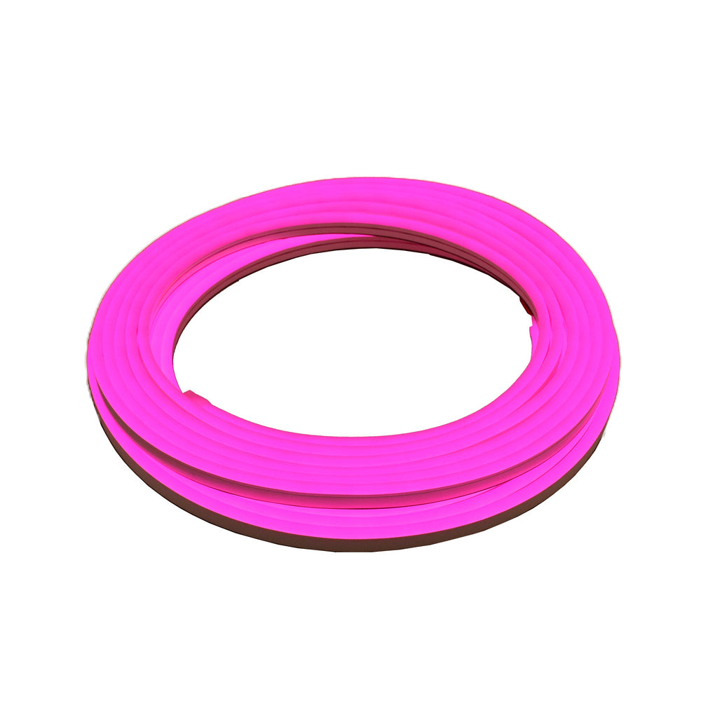 Moss LED SlimNeon FlexLED 12V Pink coiled ring white background