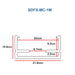 Moss LED SpotFlex LED mounting channel technical drawing cross-section with dimensions 20mm top width 21.8mm base width 10.8mm height 9.7mm inner width 6.2mm depth 2.2mm wall