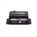 RC4Magic S3 DMXio wireless DMX transceiver bottom label view showing Series 3 branding, CE and FCC compliance markings, Made in USA badge, black housing with mounting flanges, white background