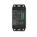 RC4Magic S3 DMXio wireless DMX transceiver top view showing DIP switches, LED status indicators, configuration labels for ID and RF settings, DC power input, black housing, white background