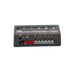 RC4 Wireless RC4Magic Series 3 DMX6dim-500 high power 6-channel wireless dimmer bottom view showing Anderson Powerpole connectors installed DC power jack control buttons status LEDs and channel output connections on black compact housing on white background
