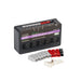 RC4 Wireless RC4Magic Series 3 DMX6dim-500 high power 6-channel wireless dimmer front angle view with Anderson Powerpole connectors displayed showing DMX6dim-500 branding purple label CE marking ventilation grille Made in USA on black compact housing on white background
