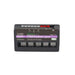 RC4 Wireless RC4Magic Series 3 DMX6dim-500 high power 6-channel wireless dimmer top angle view showing product label DMX RDM data port Anderson Powerpole connectors FCC ID CE marking Made in USA ventilation grille on black compact housing on white background