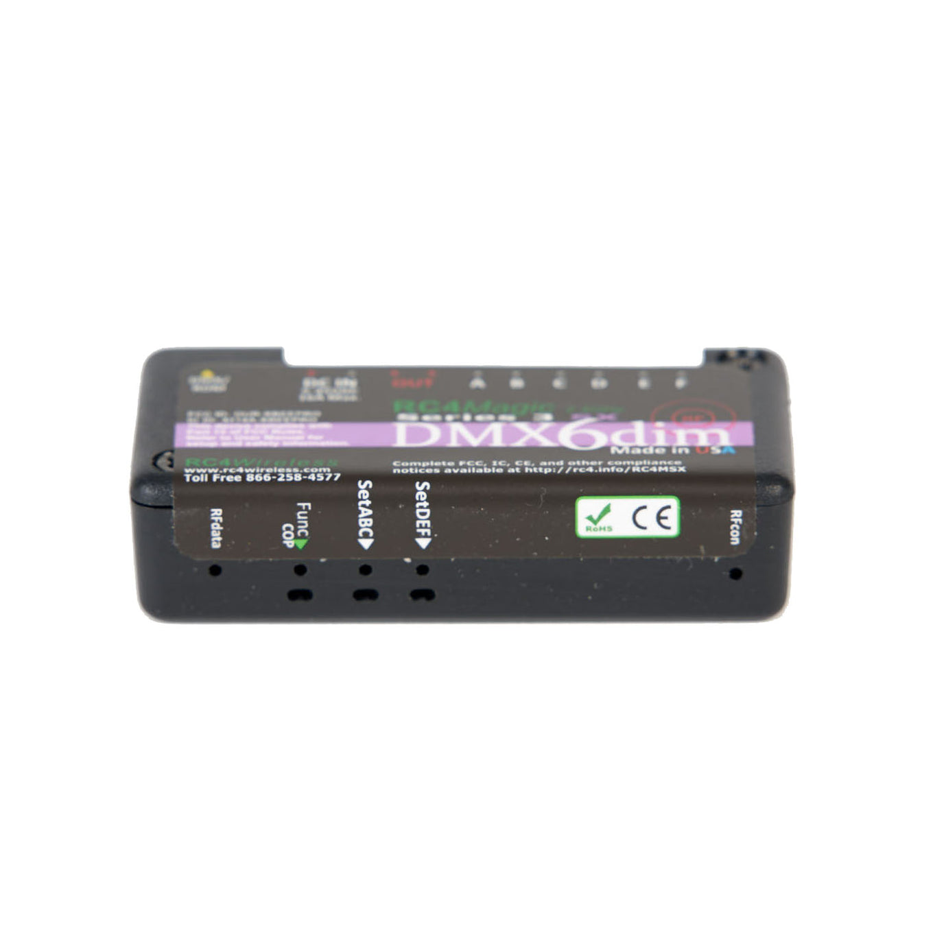 RC4Magic S3 DMX6dim 6-Channel Wireless Dimmer — Moss LED