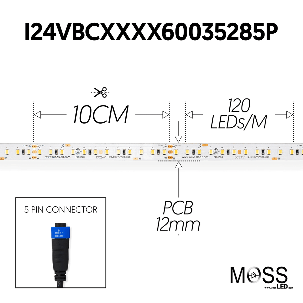 FlexLED Bi-Colour 3000K - 5600K 24v (CCT Adjustable)