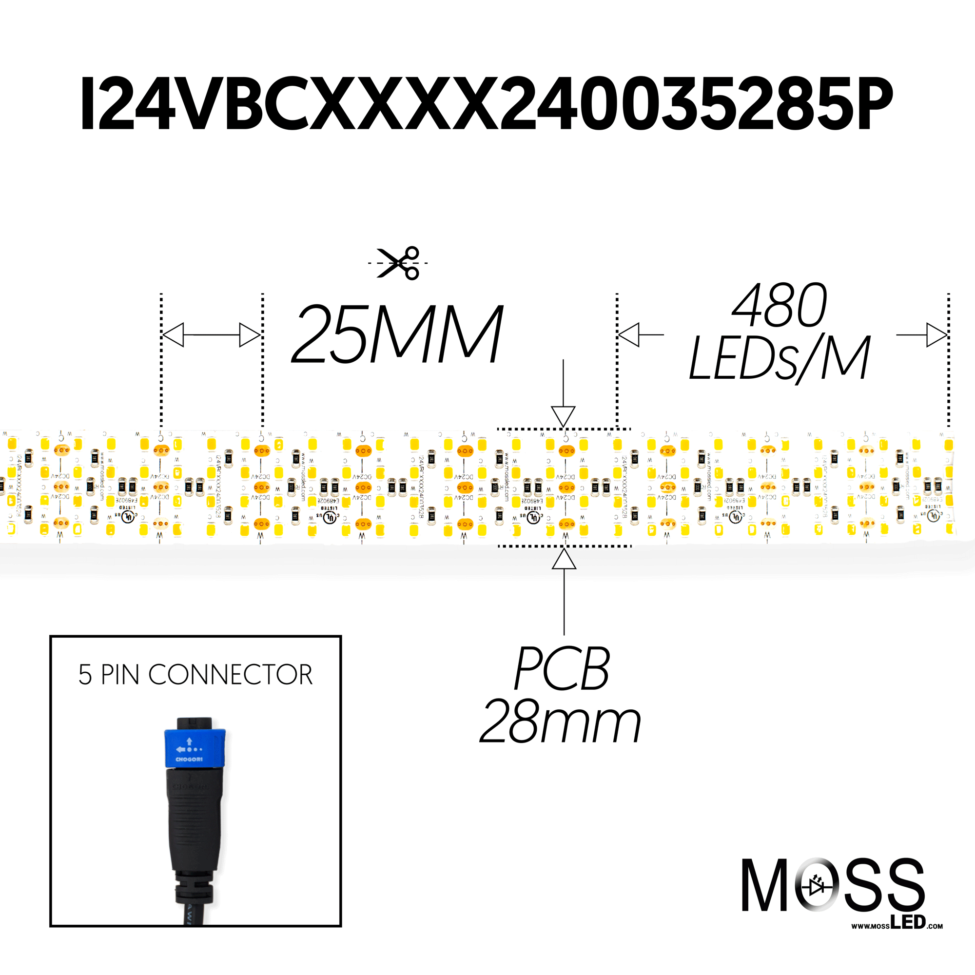 FlexLED Bi-Colour 2700K - 5600K 24v (CCT Adjustable)