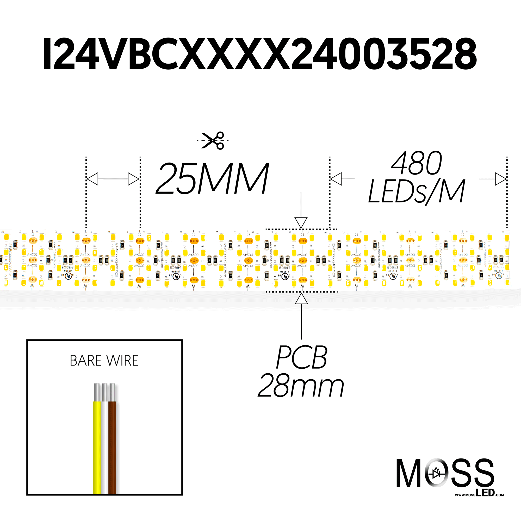 FlexLED Bi-Colour 2700K - 5600K 24v (CCT Adjustable)