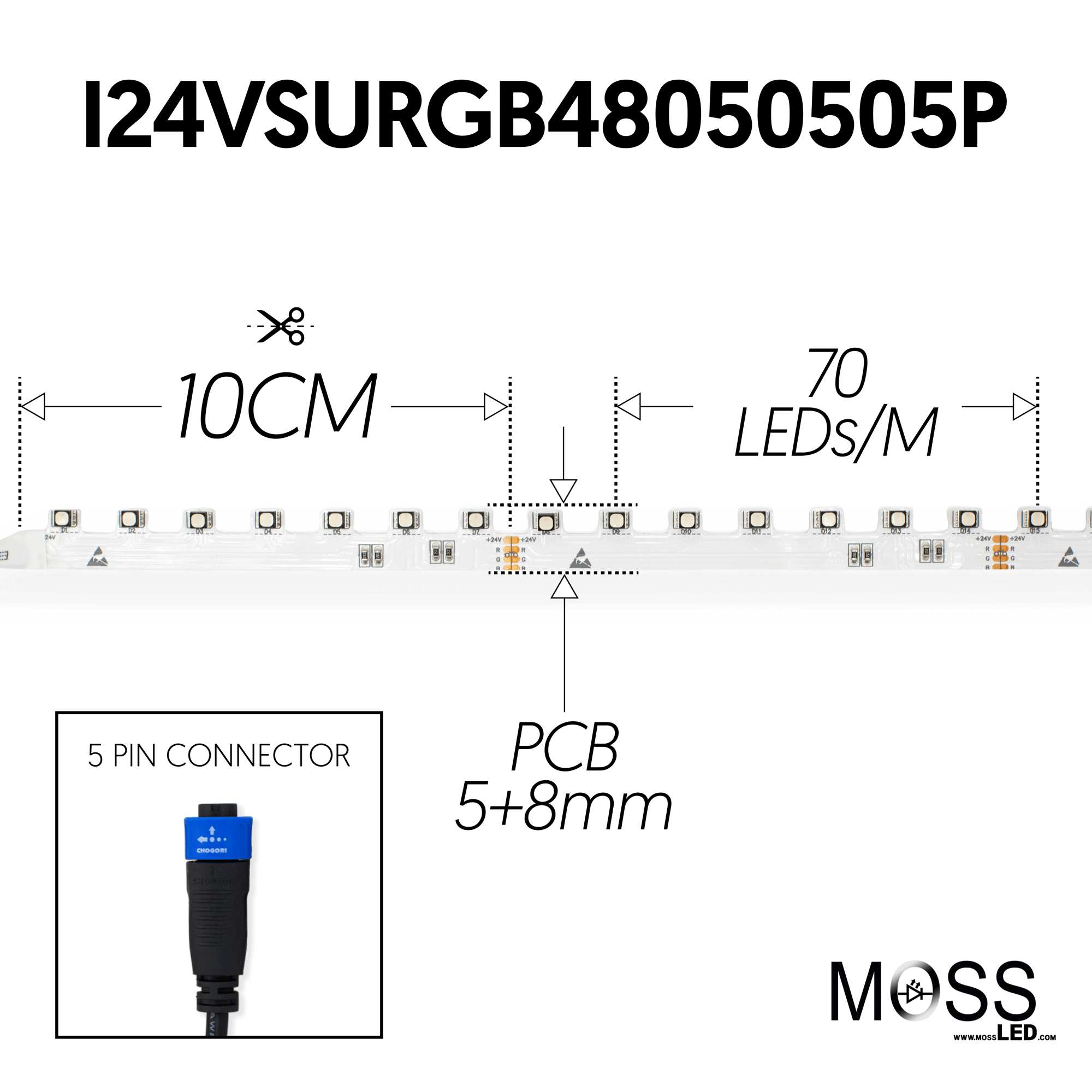 FlexLED 70 Step-Up 24V (Angle Adjustable)