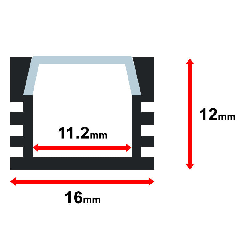 Aluminum Channel - MOSS-ALM-1612