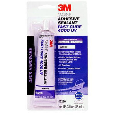 3M Marine Adhesive Sealant Fast Cure 4000 UV white tube for deck hardware waterproof bonding and sealing