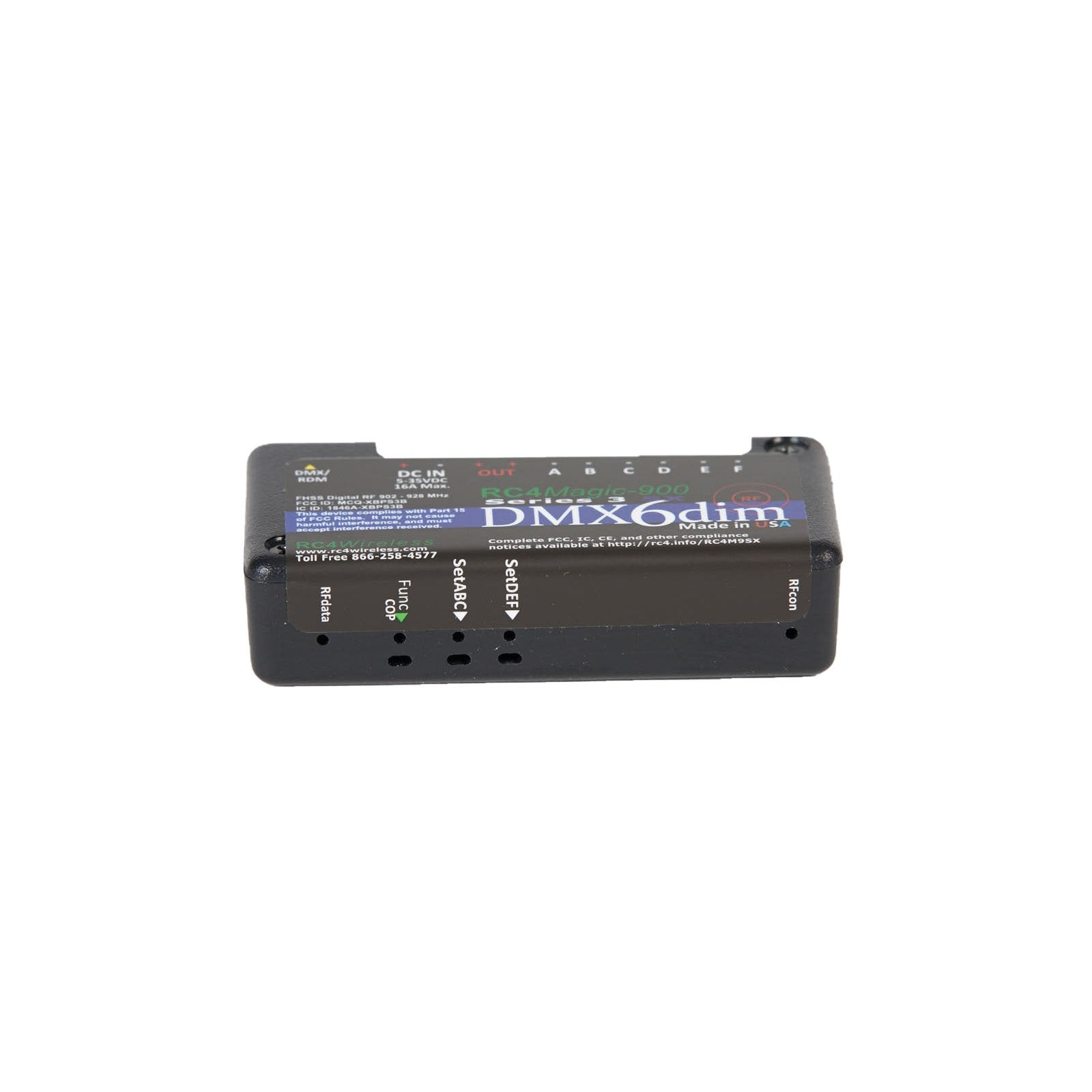 RC4M-900SX DMX6dim 6-Channel Wireless Dimmer