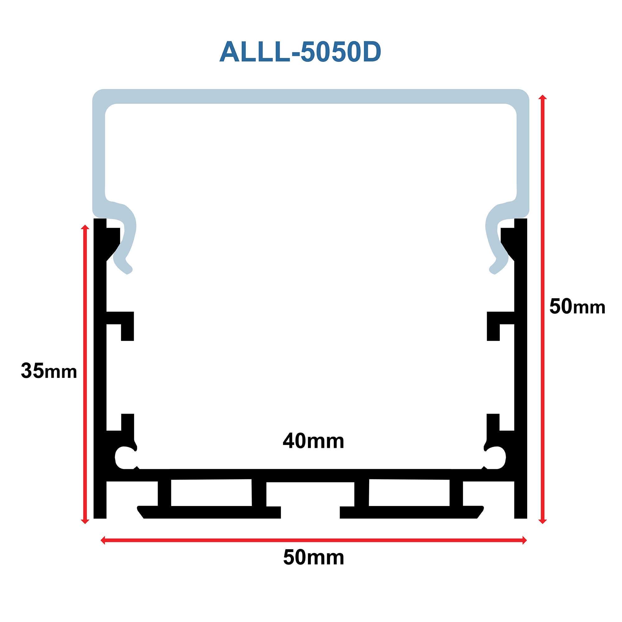 Aluminum Channel - MOSS-ALLL-5050-D