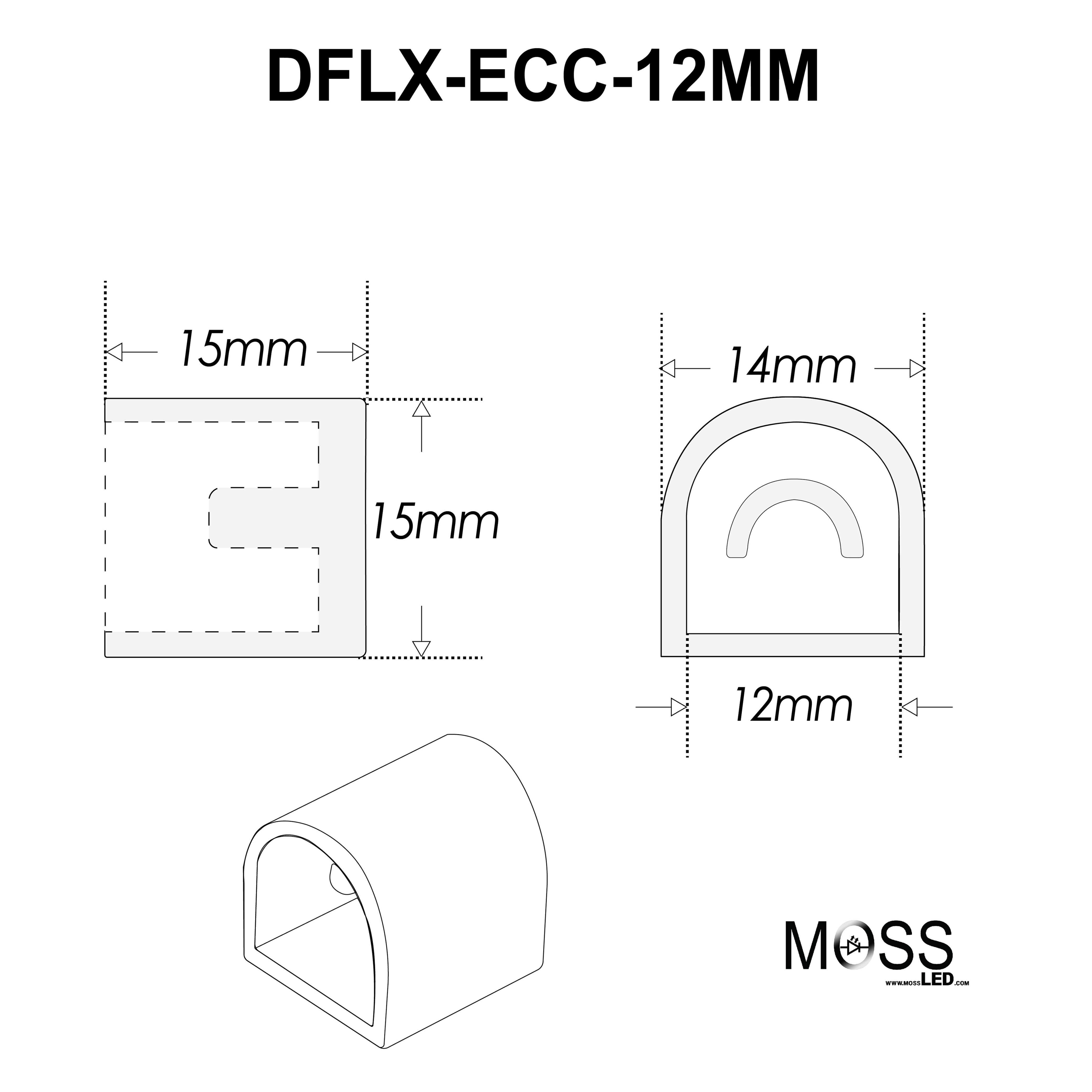 DiffuseFlex LED End Caps