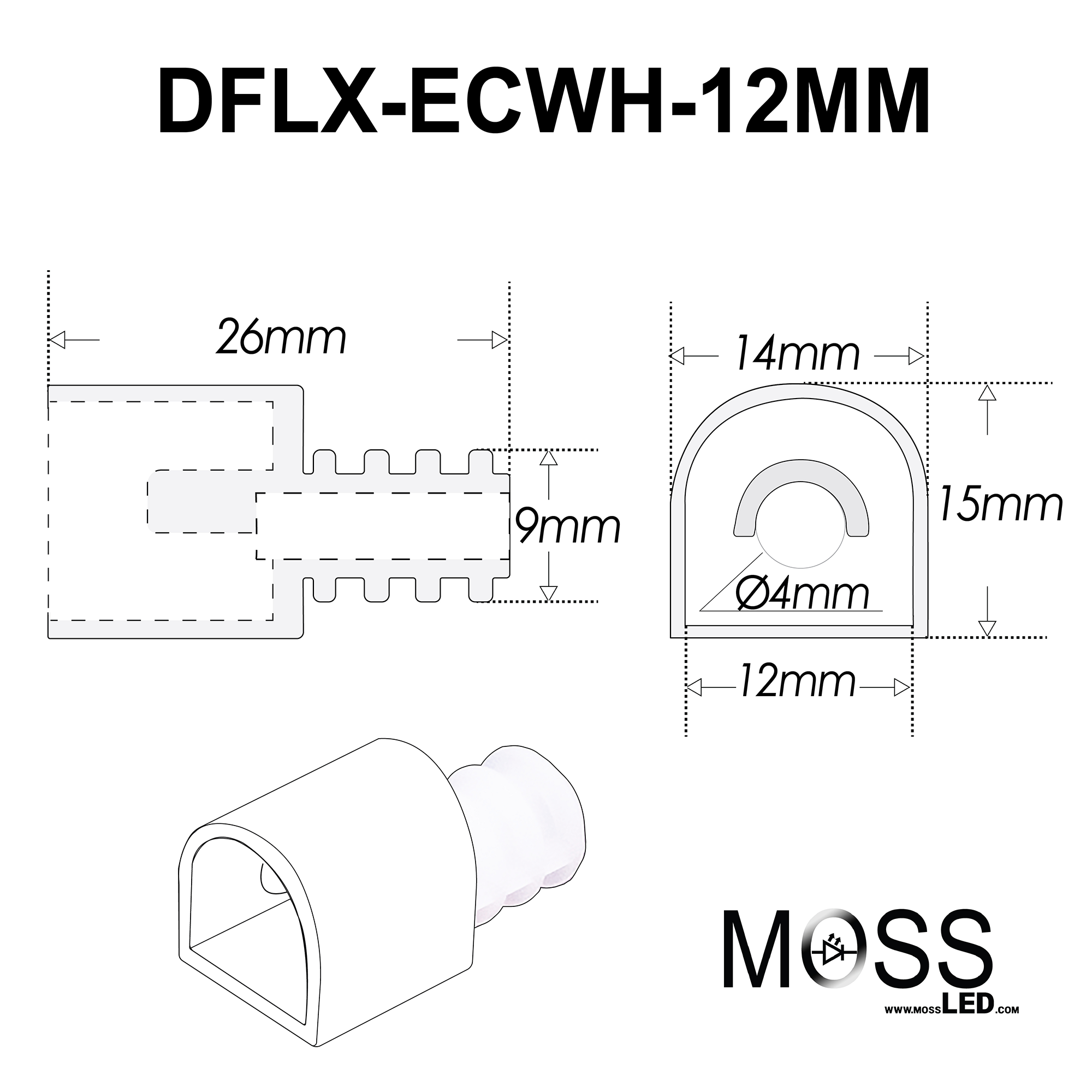 DiffuseFLEX™ LED End Caps