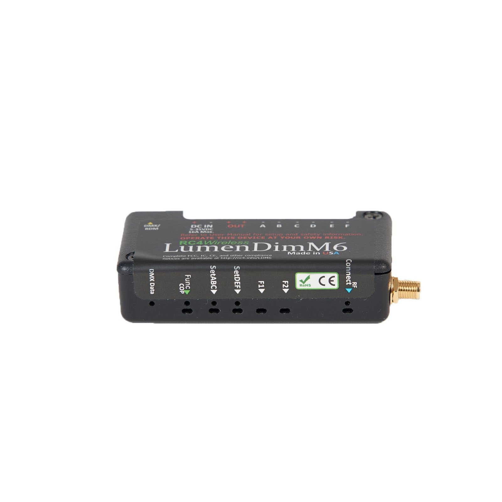 LumenDimM6 - Miniature 6 Channel CRMX Wireless Dimmer