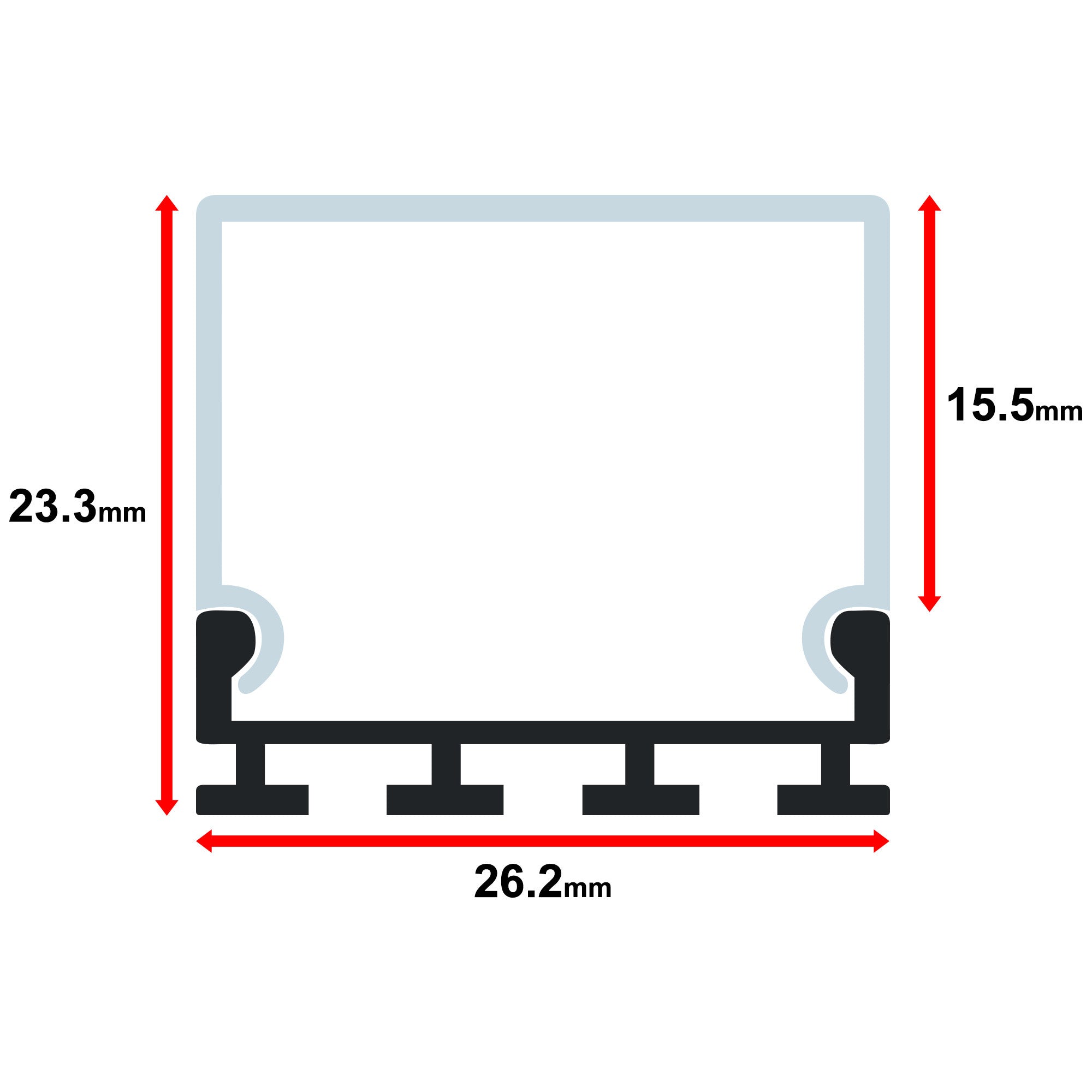 Aluminum Channel - MOSS-ALM-2618B - Moss LED