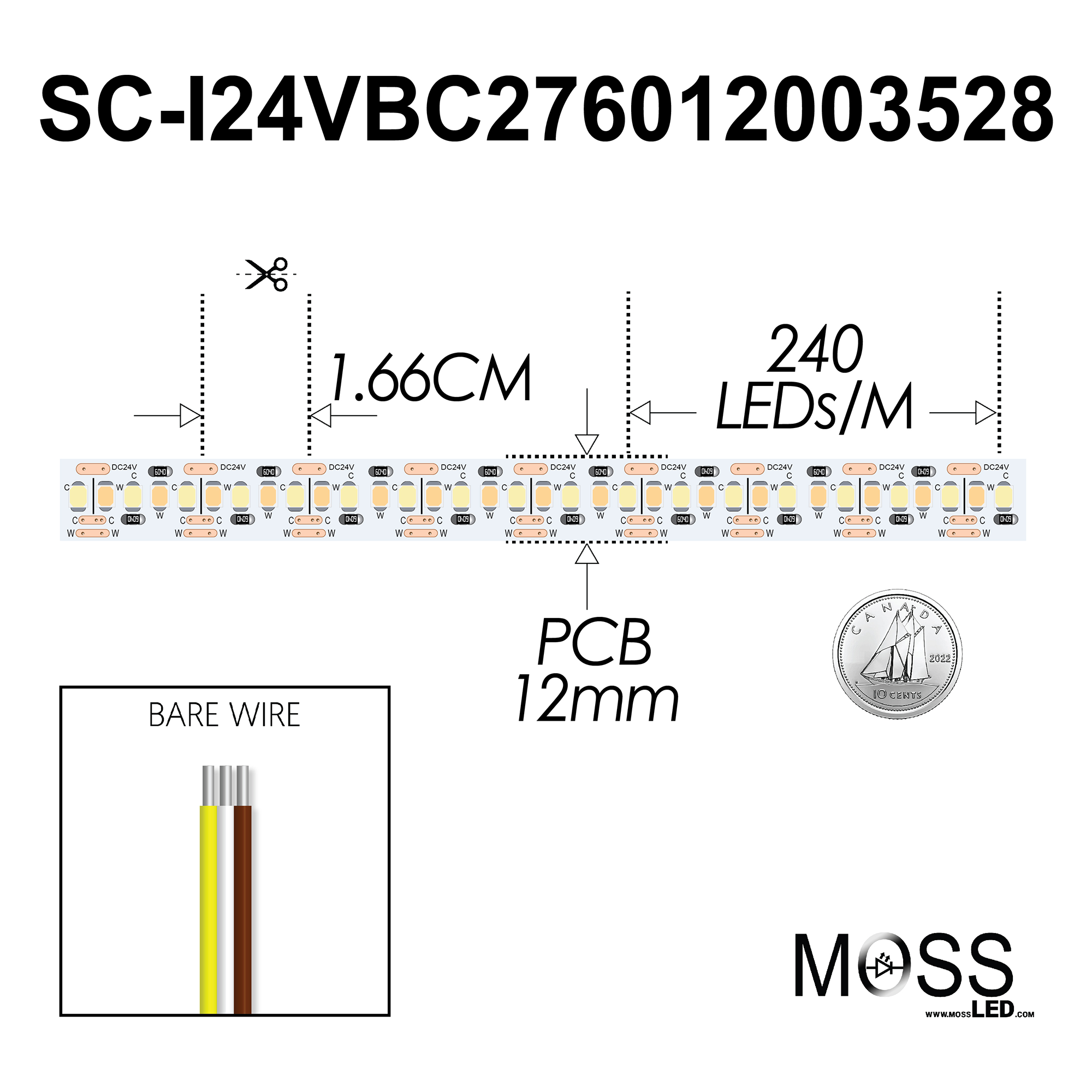 ShortCut FlexLED Bi-Colour 2700K - 6000K 24V (CCT Adjustable)