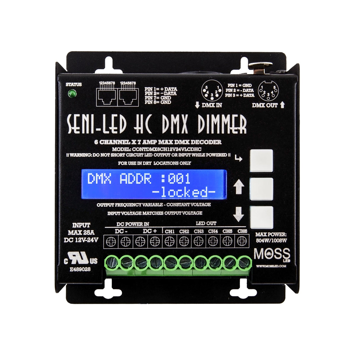 Seni-LED High Current DMX - 6 Channel Dimmer — Moss LED