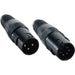 Accu Cable DMX terminator kit with 3-pin and 5-pin XLR male connectors 110 ohm for ending DMX signal chain