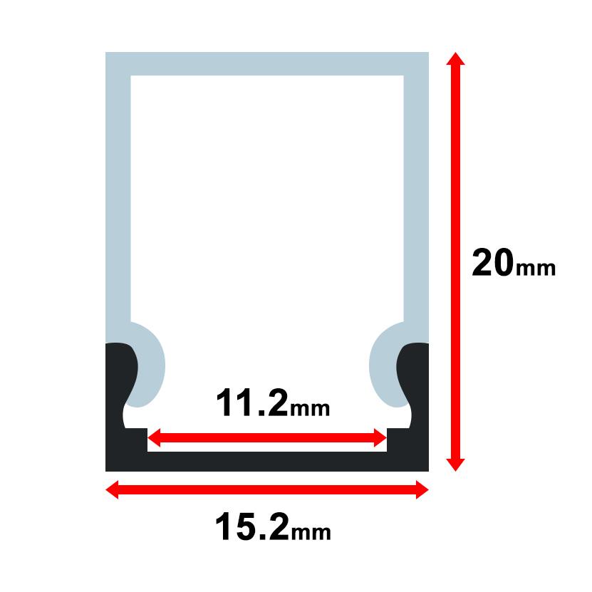 MOSS-ALM-1520 Cover Only - Milky - 1 Meter