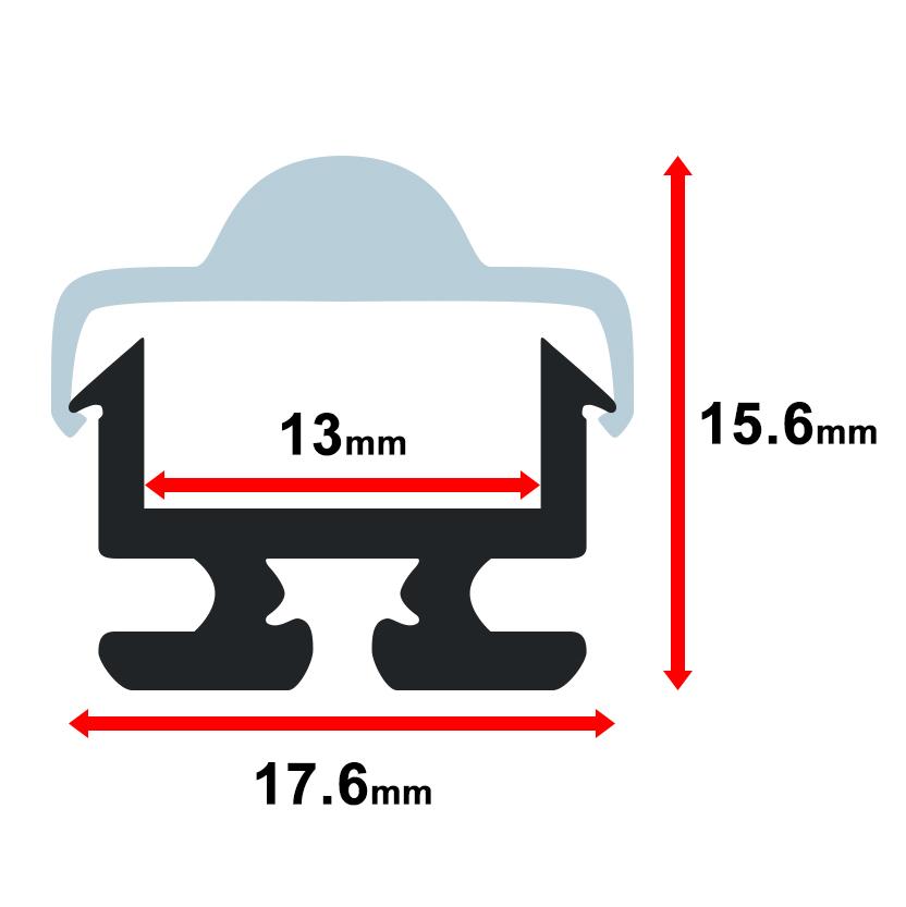 MOSS-ALM-1815B - Channel Only - 2 Meter - No Cover