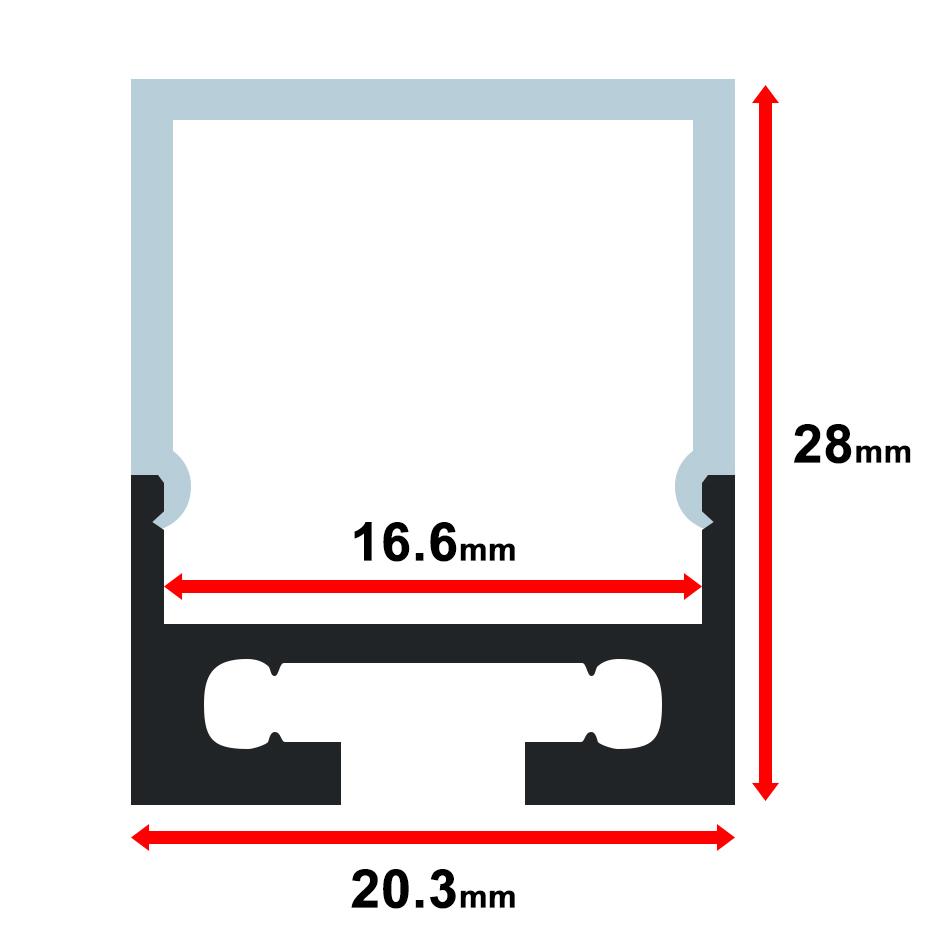 MOSS-ALM-2027 Hanging - Channel Only - 1 Meter