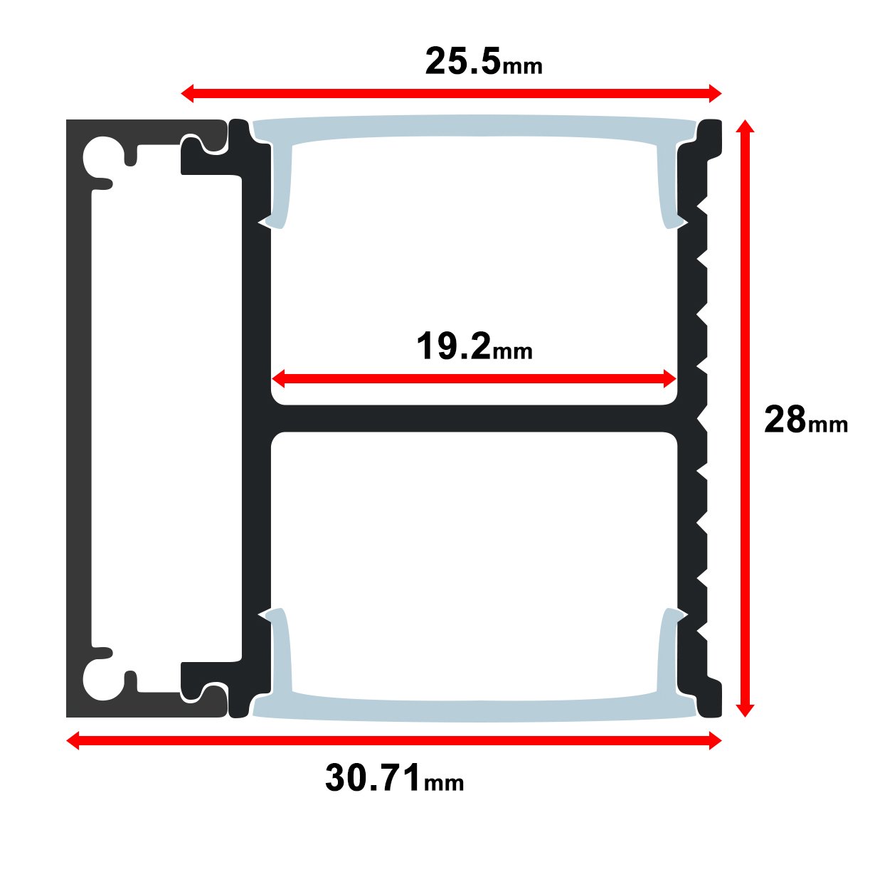 MOSS-ALQ-3028 Channel Only - 1 Meter