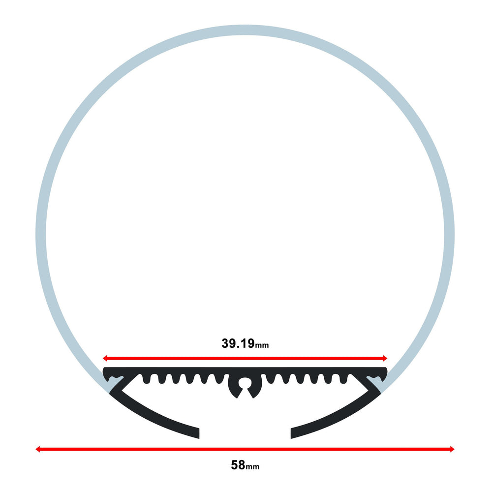 MOSS-ALM-O6060C Channel Only - 1 Meter