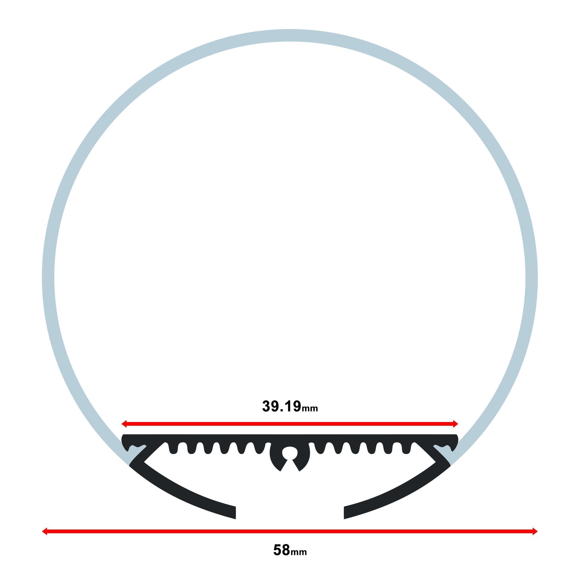 MOSS-ALM-O6060C Channel Only - 2.44 Meter