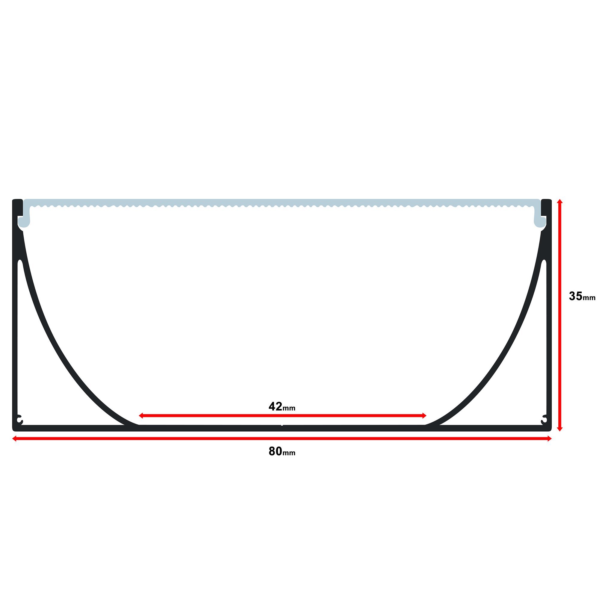 MOSS-ALSST-8035B Cover Only - Frosted - 2.44 Meter