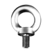 Astera AX1 EyeBolt stainless steel rigging hardware accessory showing polished metal eye ring with threaded bolt for hanging and suspending Astera LED tube lights from truss and ceiling mounts on transparent background