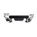 Astera AX2 PixelBar 1m back view showing power and data connectors on both endcaps with mounting brackets on transparent background