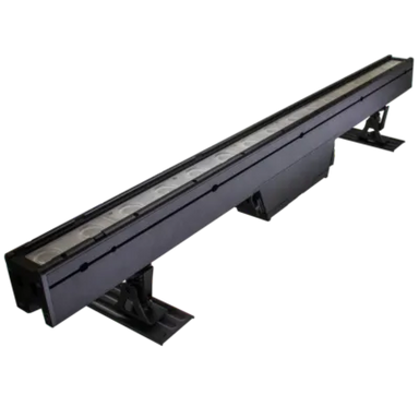 Astera AX2 PixelBar 1m wireless LED bar fixture top angle view showing LED array and mounting brackets on transparent background