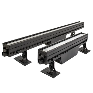 Astera AX2 PixelBar 1m two units connected end to end rear view showing mounting brackets and LED array on transparent background