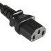 Astera AX3 Charging Case included IEC power cable black connector close up on transparent background