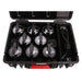 Astera AX3 Lightdrop charging case set of 8 open showing all fixtures and power cord