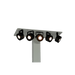 Astera AX3 Lightdrop multiple fixtures mounted on T-bar stand with some illuminated for stage lighting