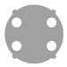 Astera AX3 LightDrop wall washer filter disc with cutout holes for wide beam spread LED lighting accessory