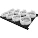 Astera AX5 TriplePAR charging plate with 8 white charging cradles on black base