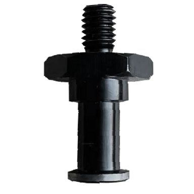 Astera Bolt for AX5 TriplePAR stainless steel three eighths inch thread hex nut mounting stud on transparent background