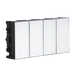 Astera ConnectorPlate for HydraPanel two panels combined front view white light surface angle transparent background