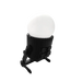 Astera Diffuser Dome 25cm mounted on AX5 TriplePAR white frosted sphere on black LED fixture on transparent background
