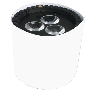 Astera Flex Cover White for AX9 PowerPar set of 8 white flexible wrap cover with three LED lenses visible top view on transparent background