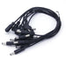 Astera FP1 Original Charging Data Cables 8-pack for Titan Tube PowerBox black DC barrel connectors male-to-male 14.6 inch cables bundled white background