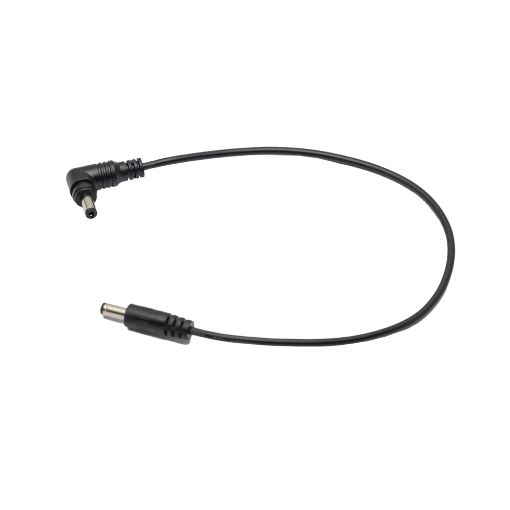 Astera FP1 single charging data cable for Titan Tube PowerBox black DC barrel connectors male-to-male 14.6 inch cable transparent background