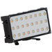 Astera FP6 HydraPanel with FlexBase removed showing naked LED array with individual multi-color LED chips in rows on black housing angled view transparent background