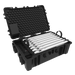 Astera Helios charging case open rugged hard case with eight LED tube lights foam padded lid and power box included