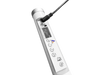 Astera Helios Tube control end close-up showing power cable connected LCD display and buttons