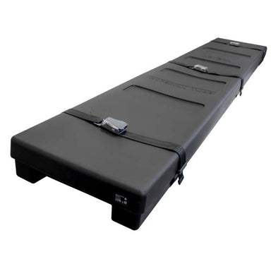 Astera Hyperion Tube Charging Case closed long black rectangular metal latches handles white background